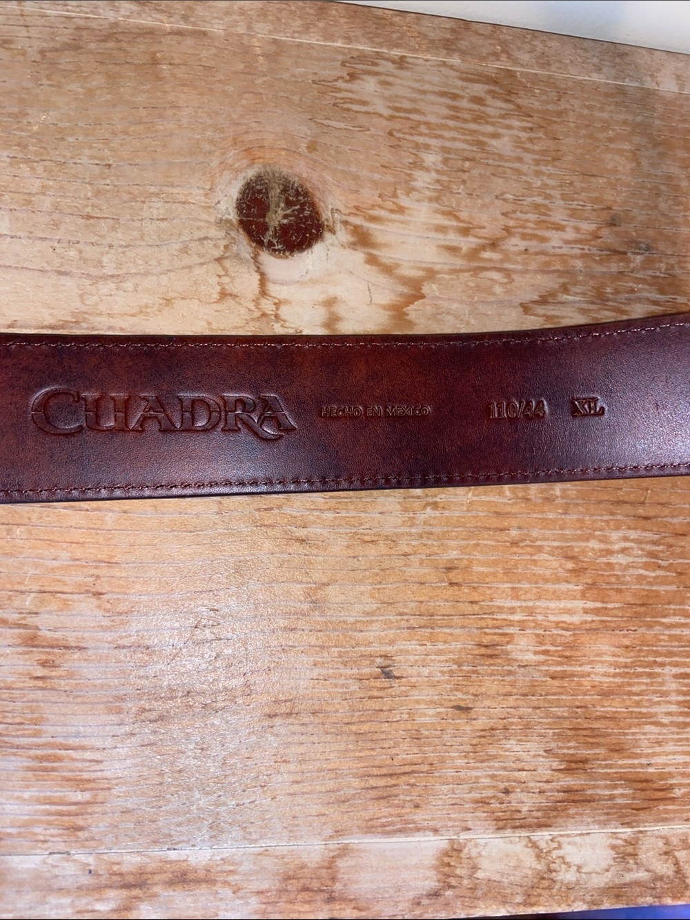 Cuadra Belt Leather Brown Buckle 110/44 XL - Picture 4 of 10